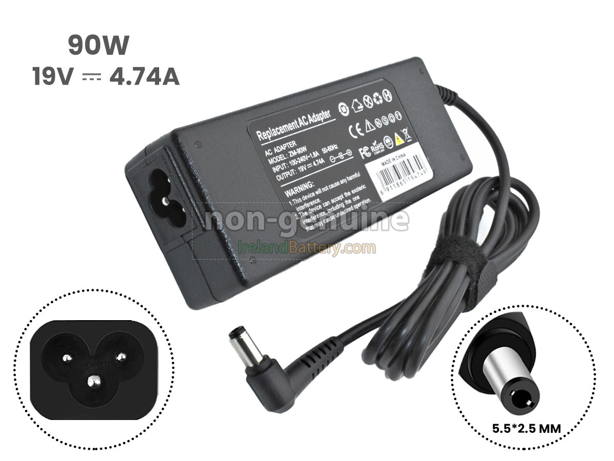 Replacement Asus 90W 19V-4.74A 5.5*2.5MM Adapter