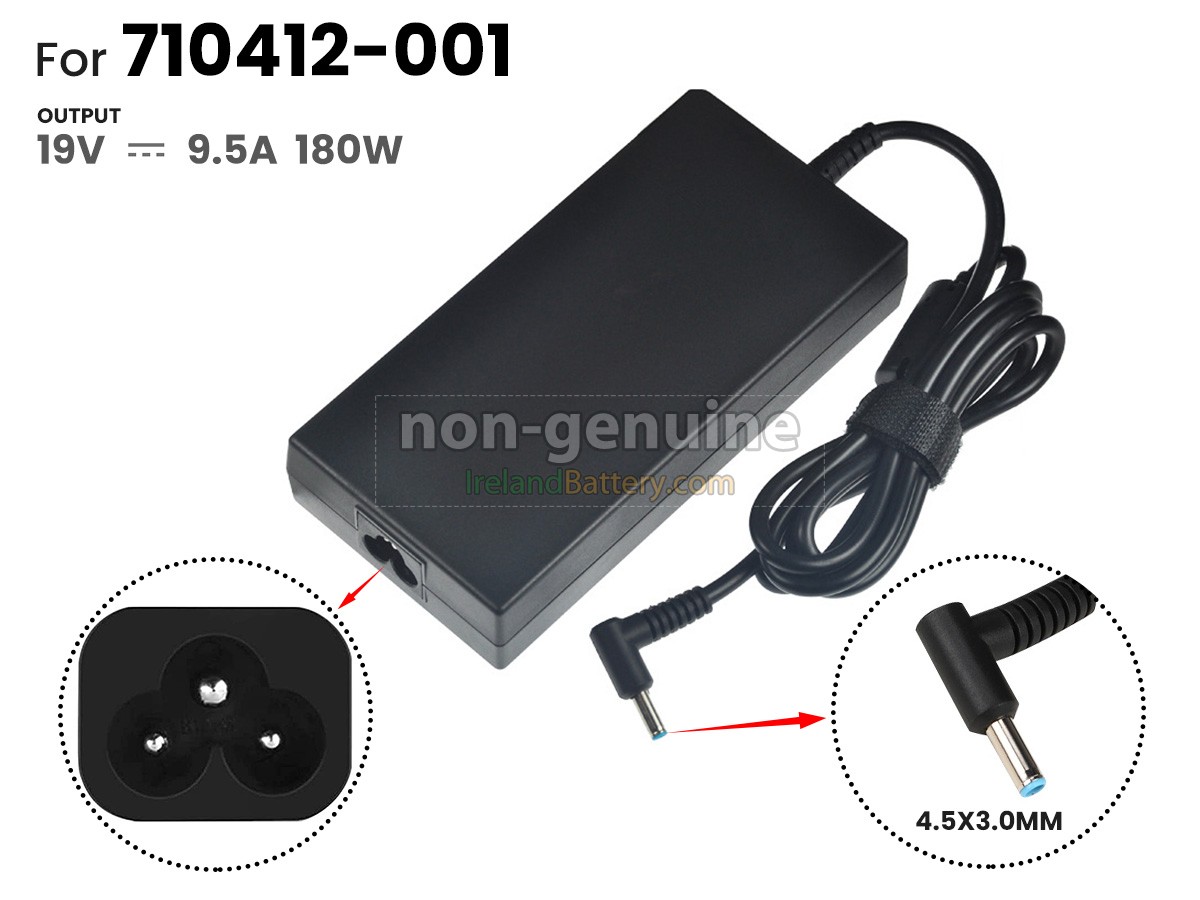 Replacement HP 180W 19V-9.5A 100-240V~2.0A 50/60HZ Adapter