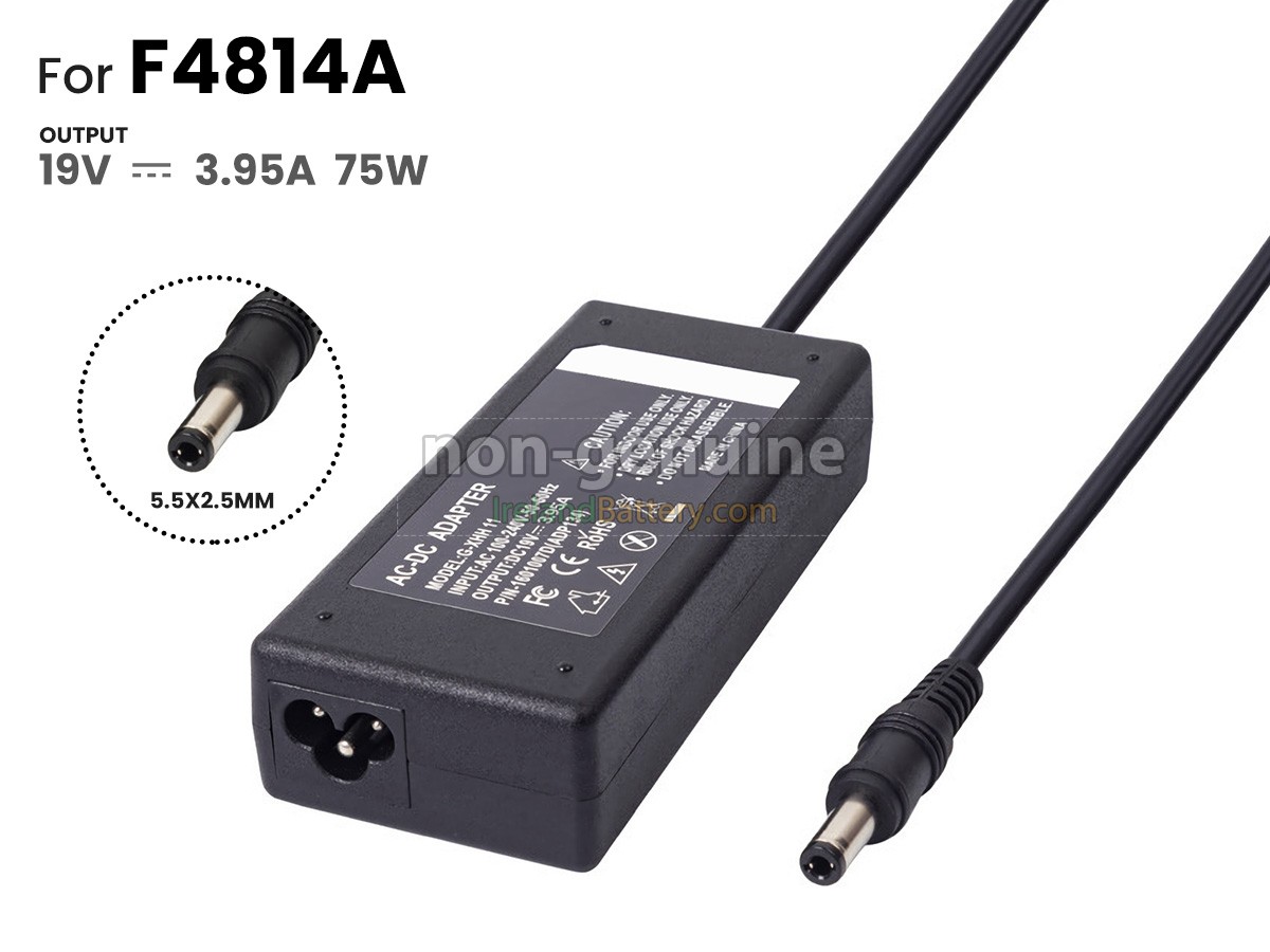 Replacement HP 75W 19V-3.95A 100-240V~1.5A 50/60HZ Adapter