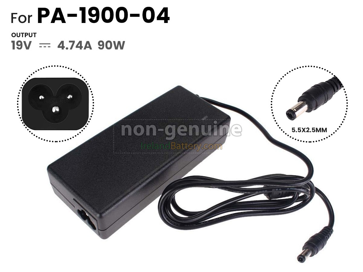 Replacement HP 90W 19V-4.74A 100-240V~1.5A 50/60HZ Adapter