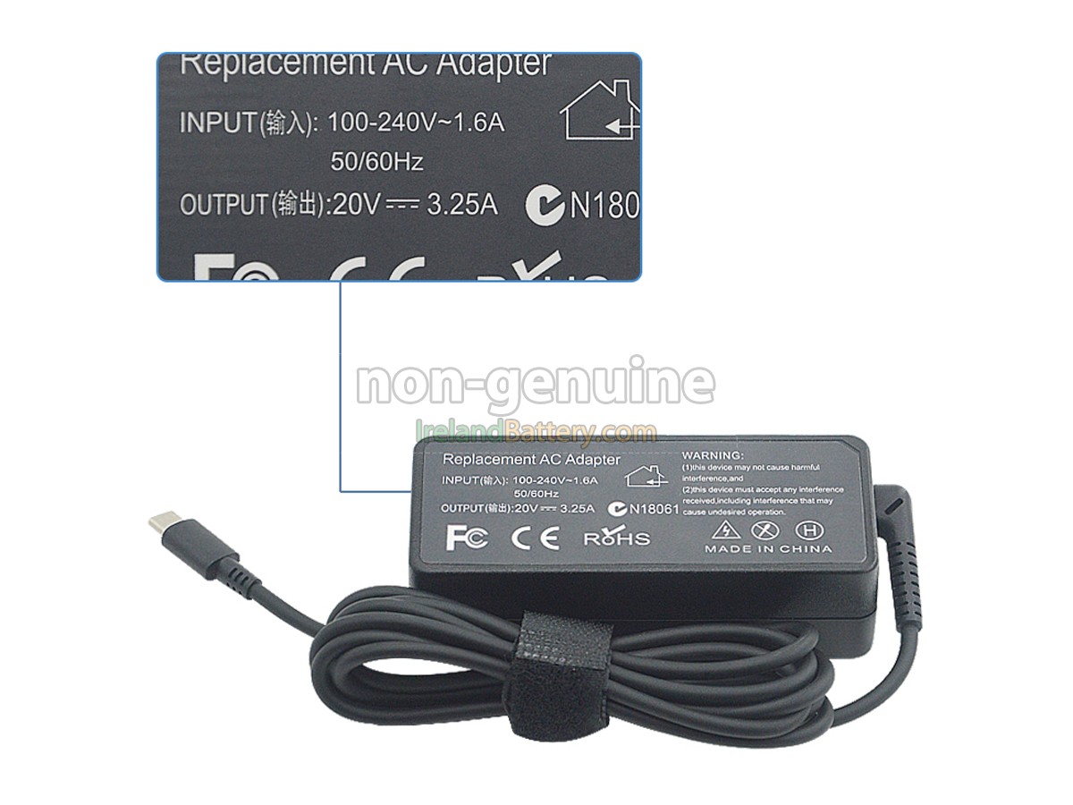Replacement Lenovo ADLX65YLC2A Adapter
