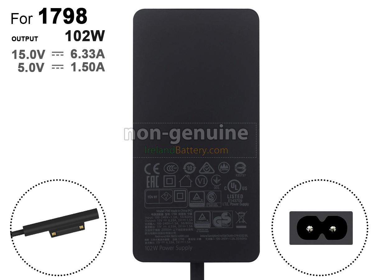 Replacement Microsoft 15V 6.33A 102W POWER ADAPTER Adapter