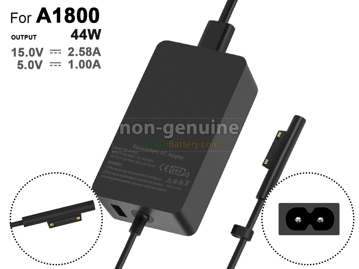Replacement Microsoft 44W 15V 2.58A POWER ADAPTER Adapter