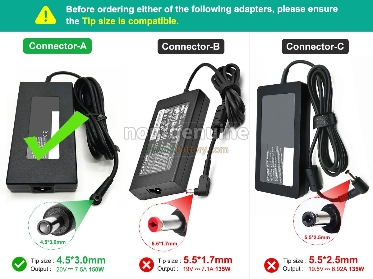 Replacement MSI A18-135P1A Adapter