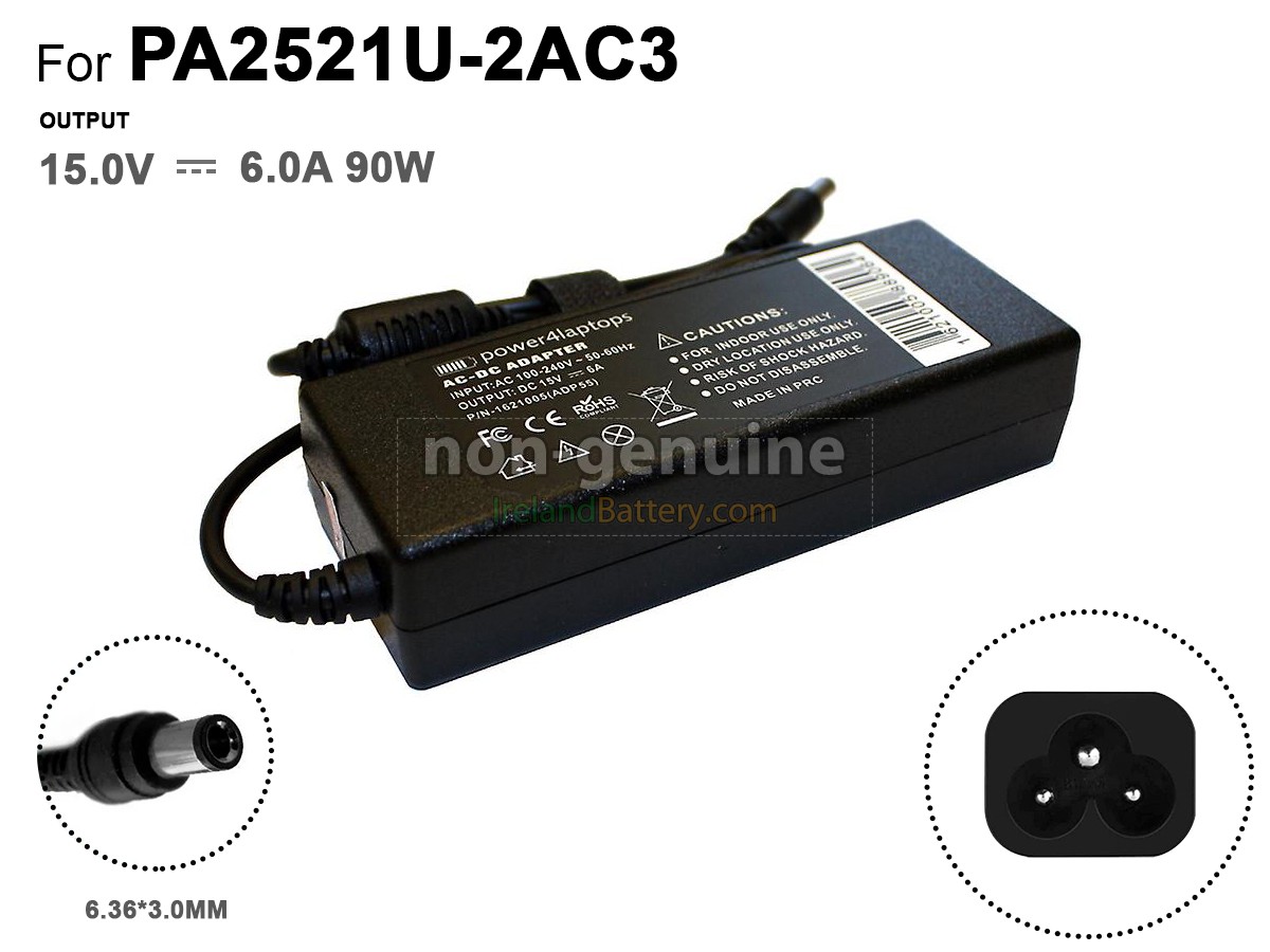 Replacement Toshiba PA2521U-2AC3 Adapter