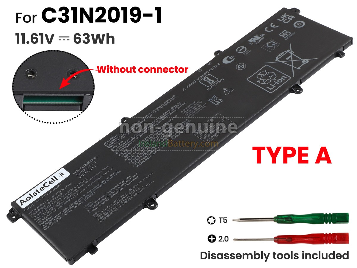 Asus VivoBook Pro 15 OLED K3500PC L1135W Laptop Battery Replacement 
