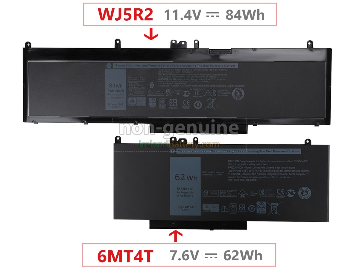 replacement Dell WJ5R2 battery
