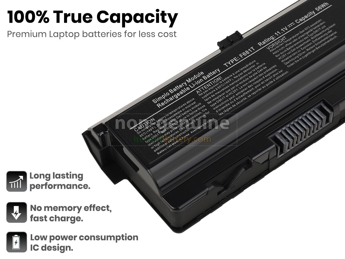 replacement Dell F681T battery
