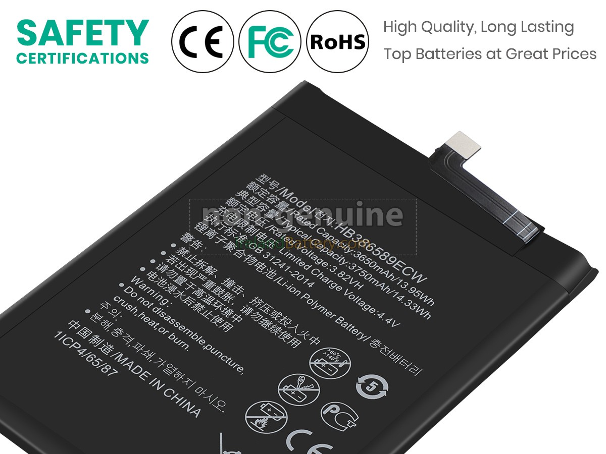 thumbnail image 2 of Replacement Battery For Huawei Honor 8X (JSN-L21/L22/L23) – HB386589ECW – 3650 MAh 2 of 5