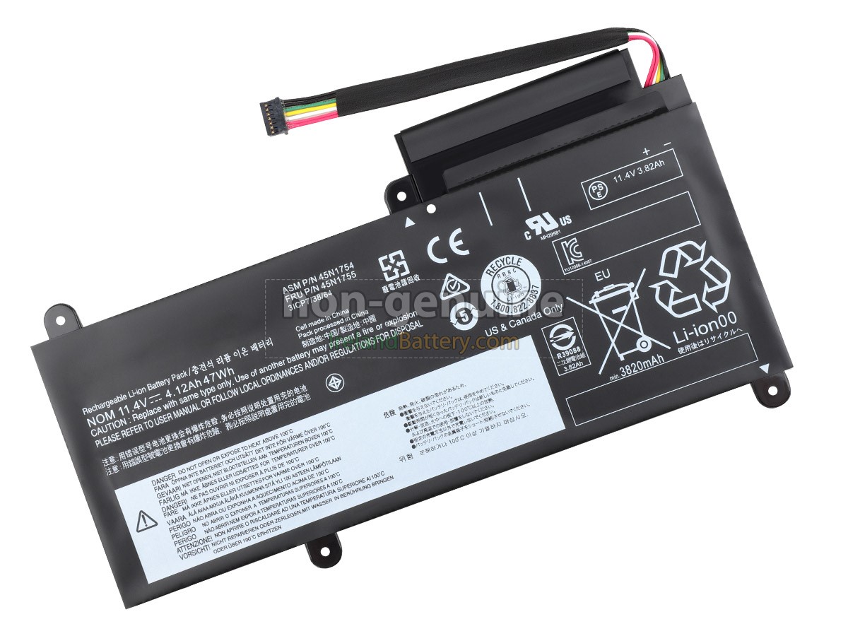 replacement Lenovo 45N1756 battery