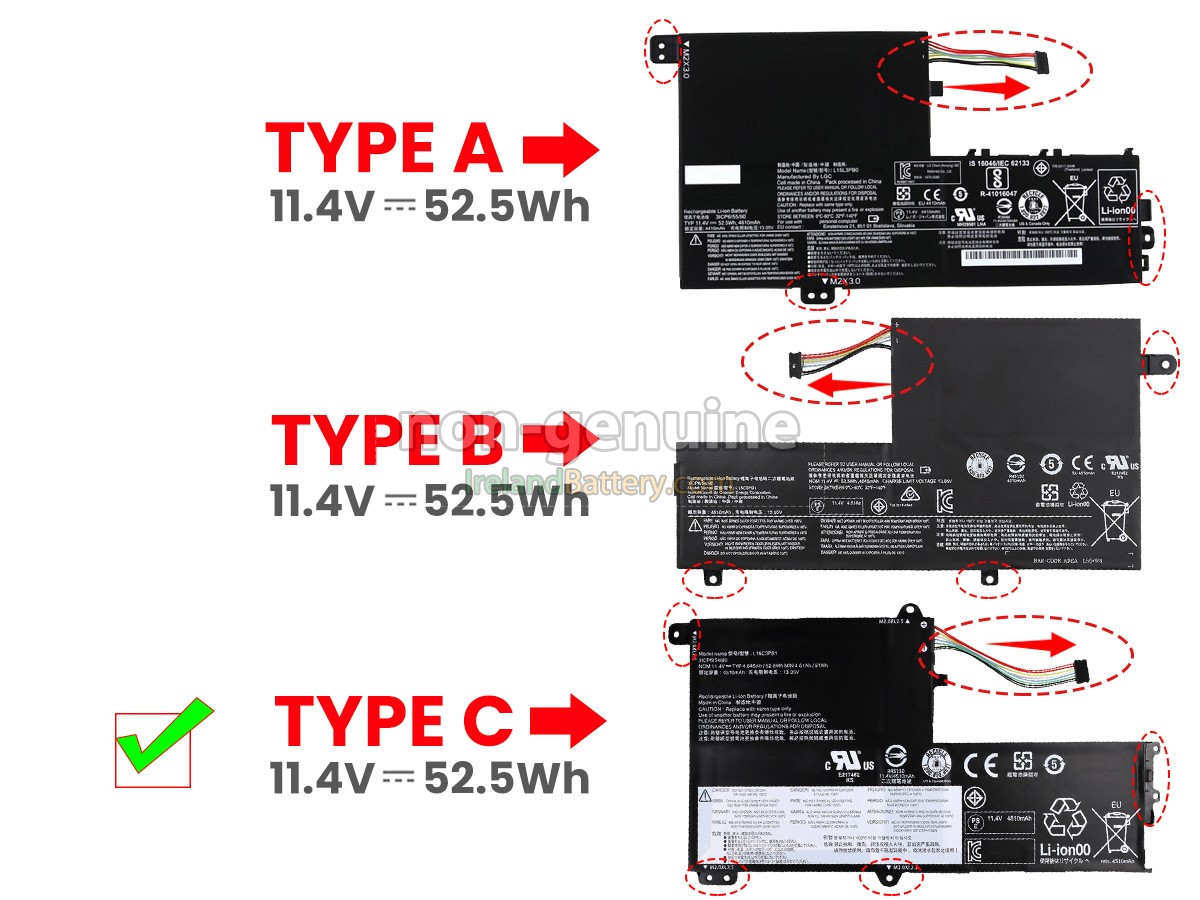 replacement Lenovo IdeaPad 330S-14IKB-81F4 battery