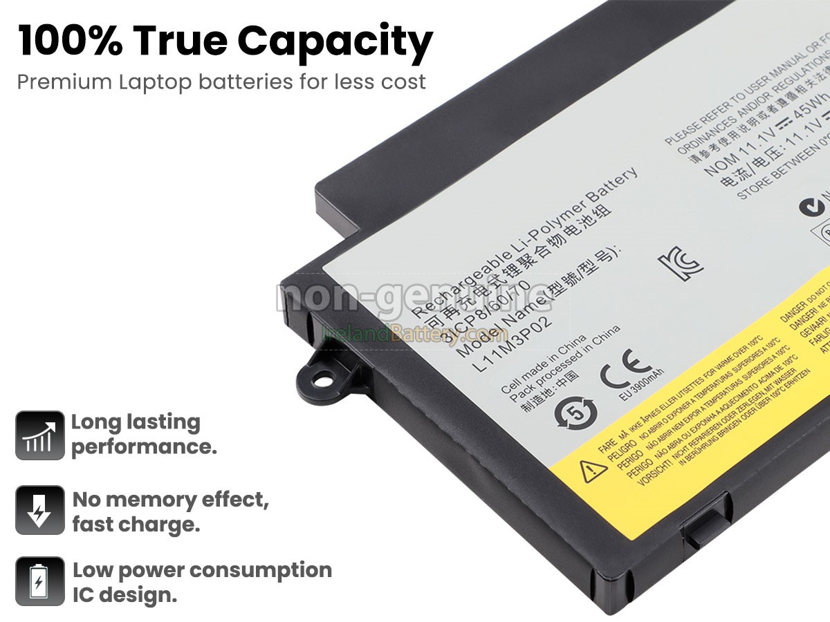 replacement Lenovo L11M3P02(3ICP8/60/70) battery