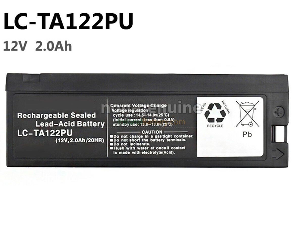replacement Panasonic LC-TA122PU battery